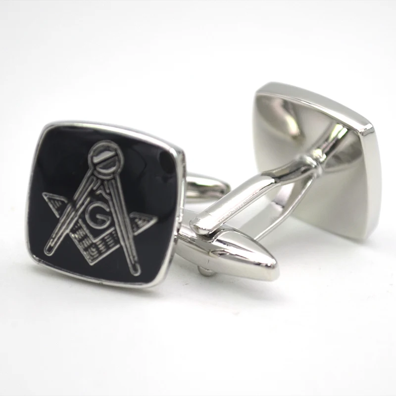 Серебряные Масонские Запонки Freemason