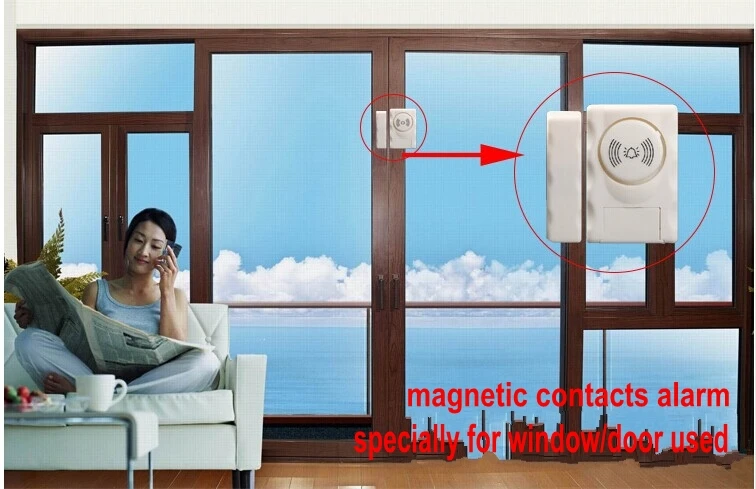 Independent Door Alarm 120db Window Magnetic Door Sensor Open Alarm Standalone Door Contact Sensor