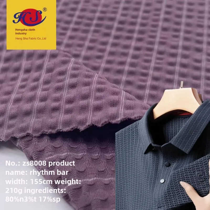 Wholesale 80% Nonly 3% Terylene 17% spandex Colorful Waffle Stretch For Breathable Knit Fabric Polyester Clothing Material