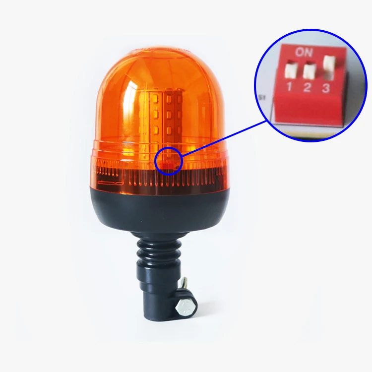 KM182AL 40W pole mount super bright led flashing strobe amber beacon tower warning light for truck tractor