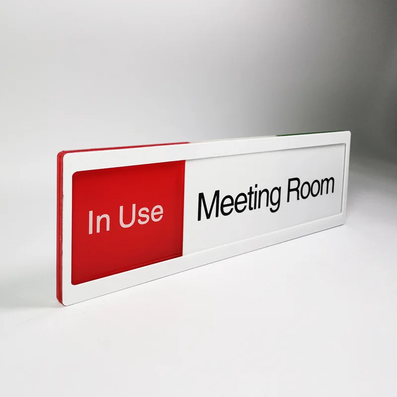 Acrylic sign board meeting room can slide switch sign office company department house number