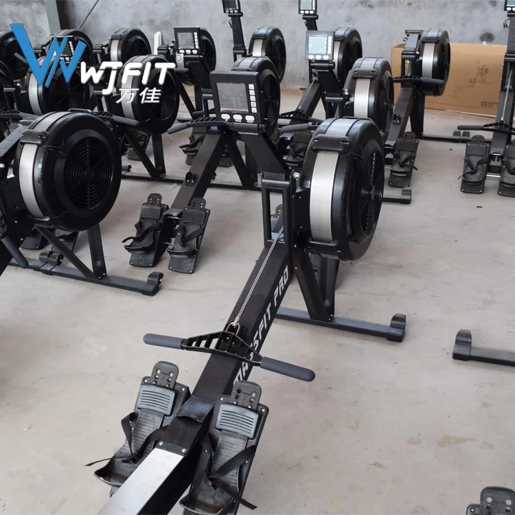 Indoor Equipment Gym Black LCD Display Monitor Heavy Duty Machine Power Rowing Air Rower