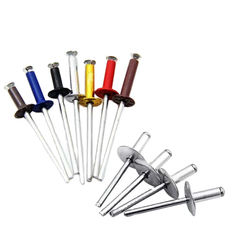 Promotion! Factory prices wholesale colored remaches pop dome head open end aluminum blind pop rivets