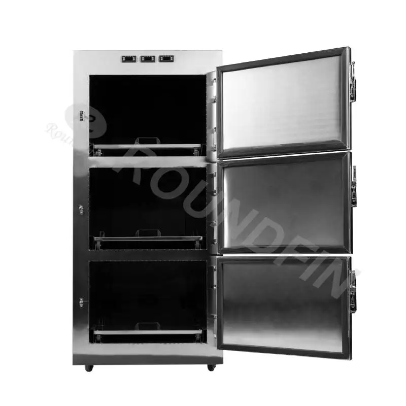 ROUNDFIN stainless steel body refrigerator morgue cooler mortuary fridge for sale