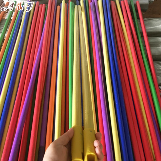 Factory Best quality ribbed PVC wooden broomstick Wood Round Stick machine making wooden stick broom handle
