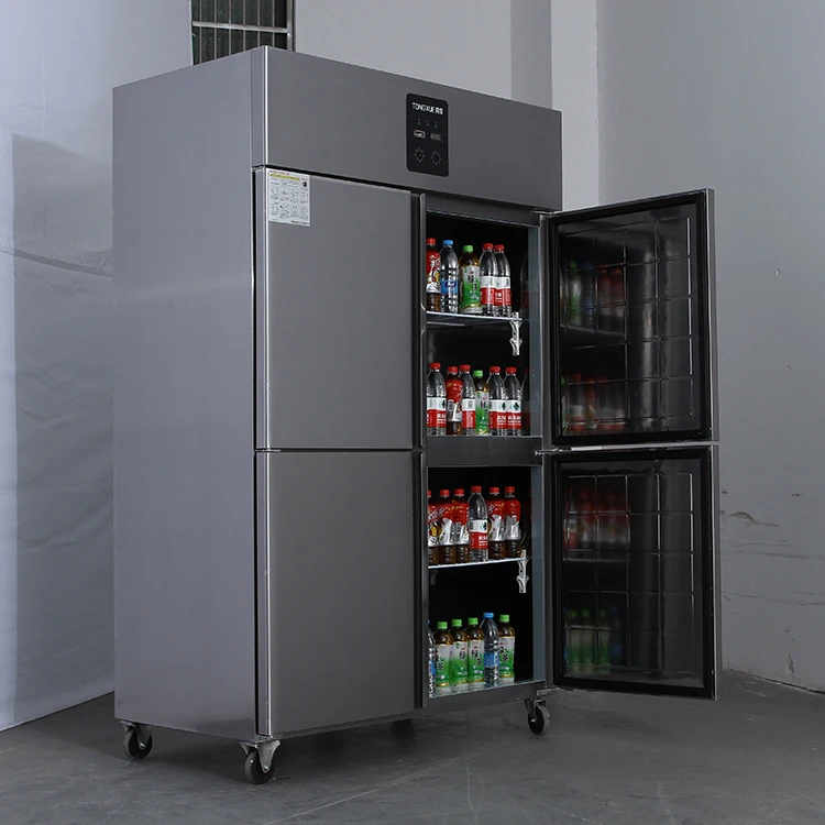 
Commercial Vegetable Refrigerator 4 Doors Stainless Steel Freezer For Seafood & Meat 