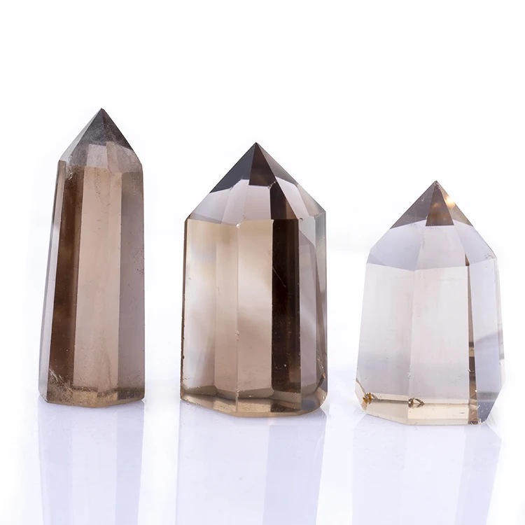 Hot sale high quality natural crystal smokey quartz tower points