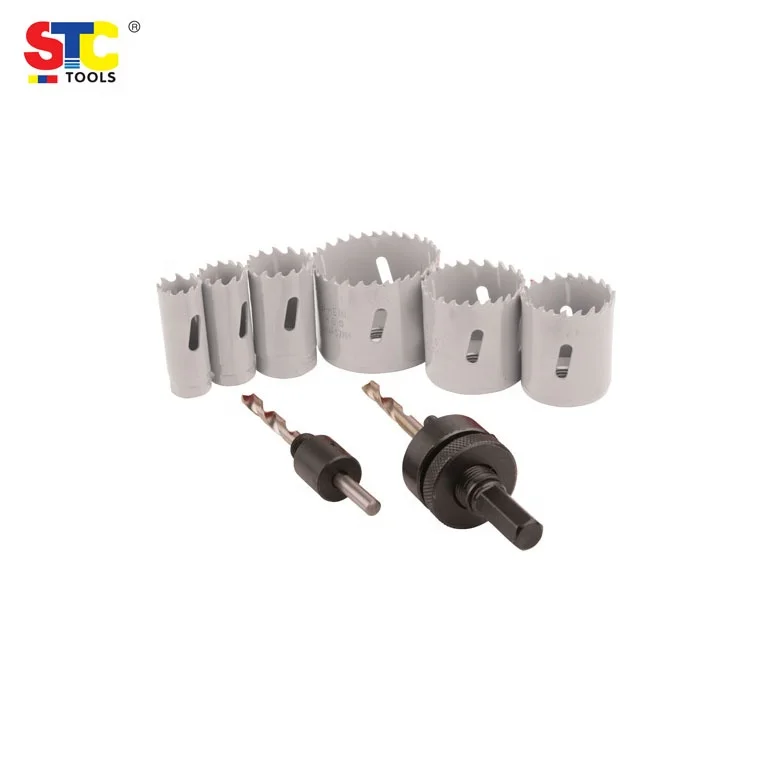 deep hole saw drill bit hss for metal hole cutter mandrel drill core drill bit bi metal hole saw