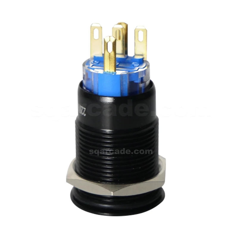 arcade push button switch push button illuminated self-reset/self-locking 19mm metal push button