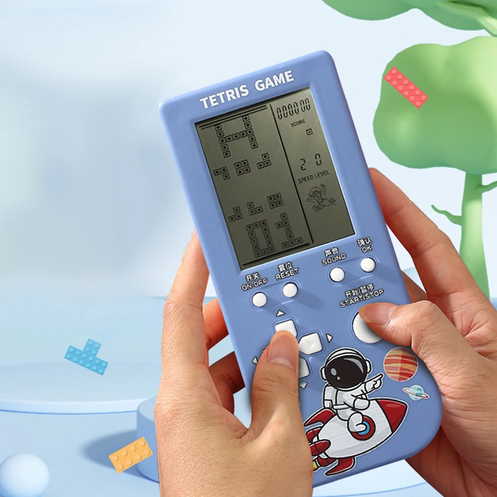New products Handheld Game Console Tetris Big Screen Button Built-in Multiple Game Childhood Classic Tetris Retro Electronic Toy
