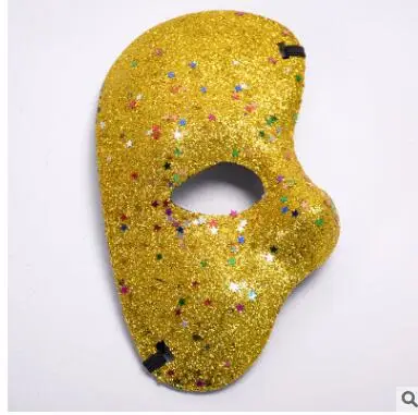 New Birthday Party Opera Mask Plastic Glitter Half Mask for Christmas Wedding Decor Prop Supplies Cosplay Accessories 14 Colors