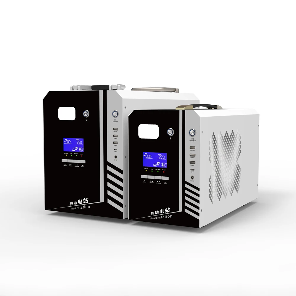 Li Ion Battery High Frequency Online Single Phase UPS 1000VA 1kVA Outdoor Portable Power Station