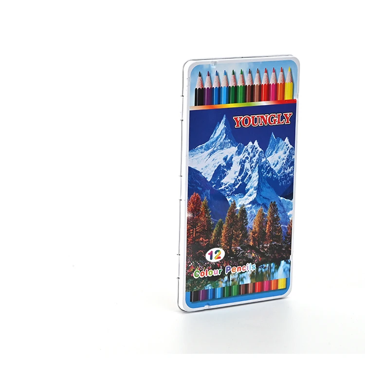 
Online Lowest Price Drawing Pencils Packing in Tin Colored Pencils 12 Count for Adults 