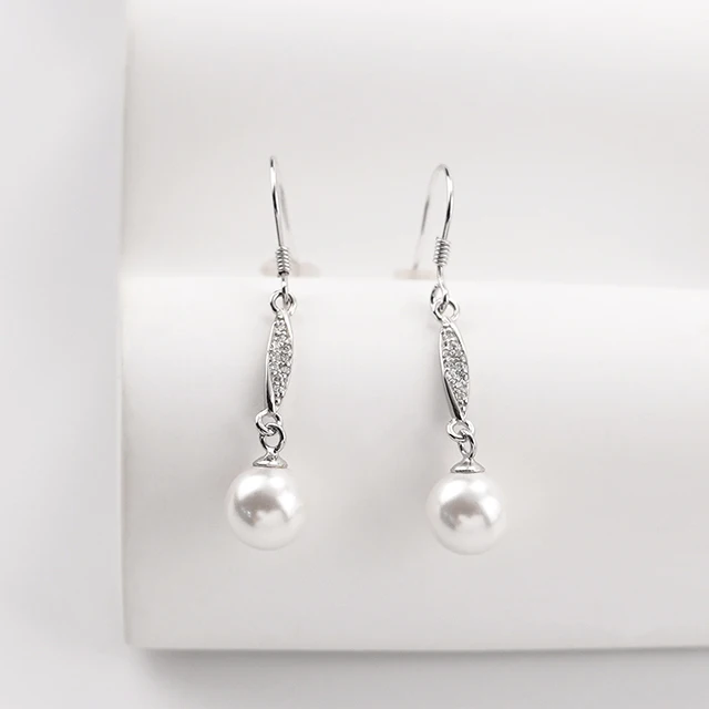 2023 High-End S925 Pure Silver Pearl Dangle Earrings Feminine Temptation with Luxurious Niche Design Long Elegant Style