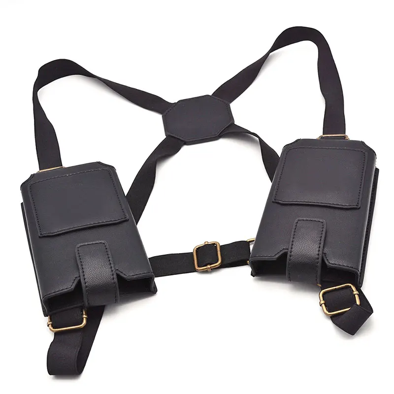 Custom Logo Luxury Quality Vegan Leather Chest Pack  Man Chest Waist Bag PU Leather Chest Bag for Men