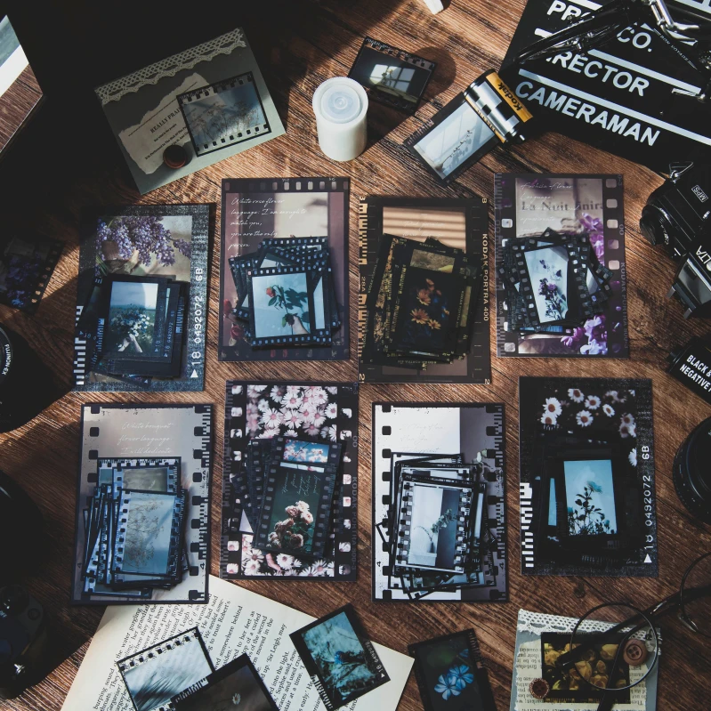 30Pcs Kawaii Diary Stickers Scrapbooking Film Planner Japanese Junk Journal Kawaii Decorative Stationery Craft Sticker