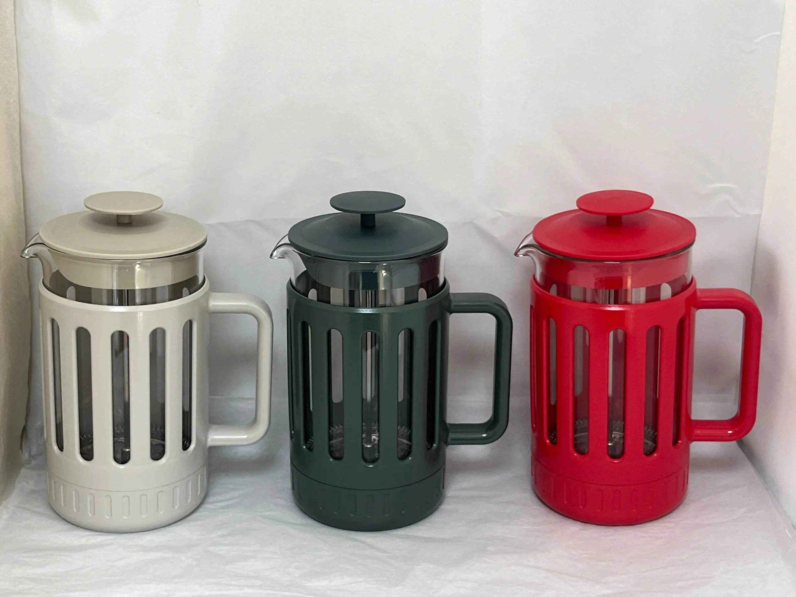 Direct Sales Plastic French Press Insulated Borosilicate Glass Portable French Press Coffee Maker