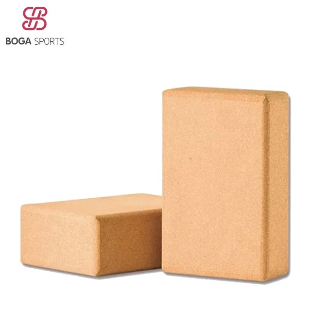 multifunction personalized eco friendly cork yoga block Organic Free Sample High Density  Cork anti-slip  Yoga Block Bricks