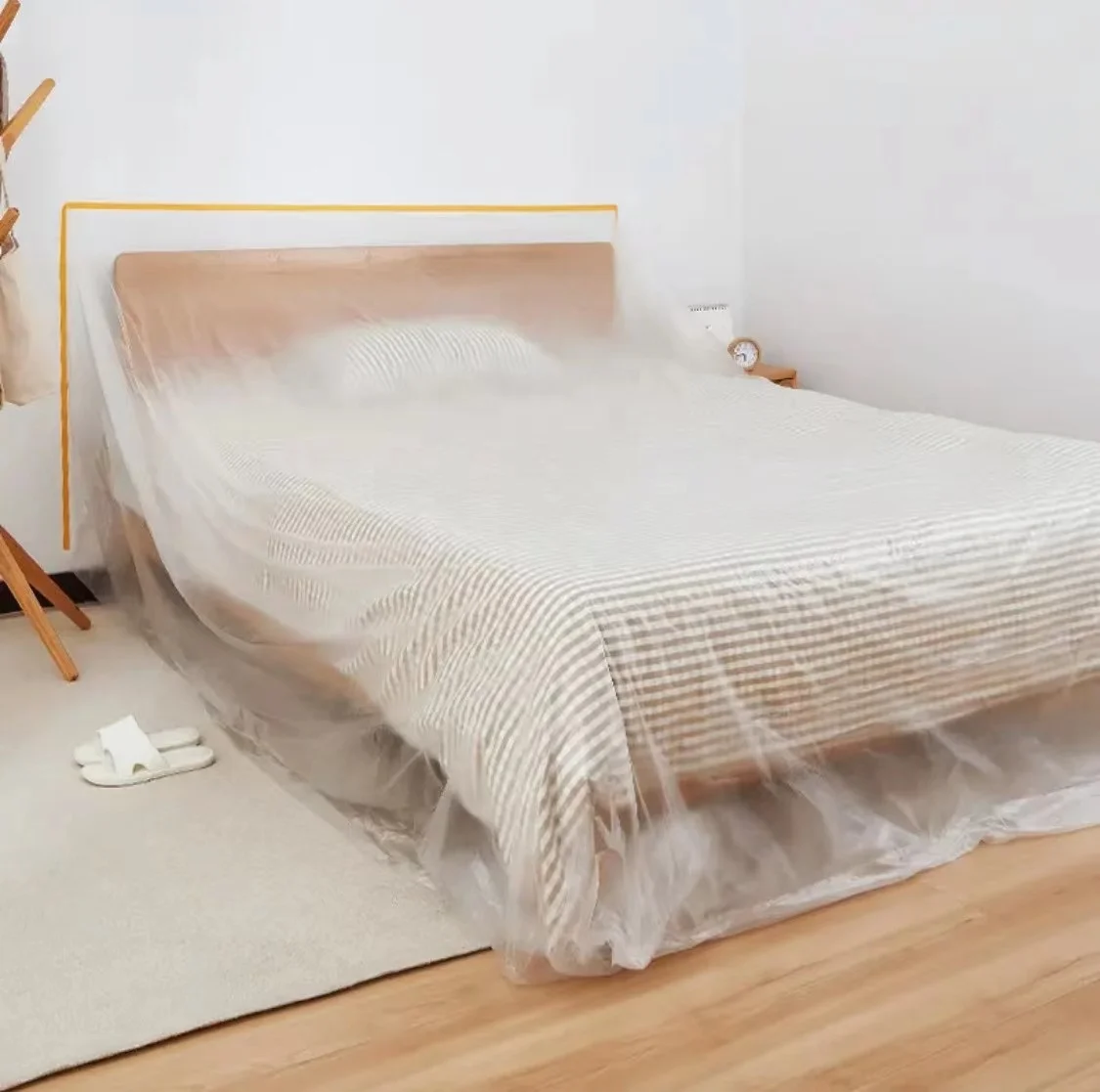 Factory made Self adhesive masking film hdpe furniture cover film 20m