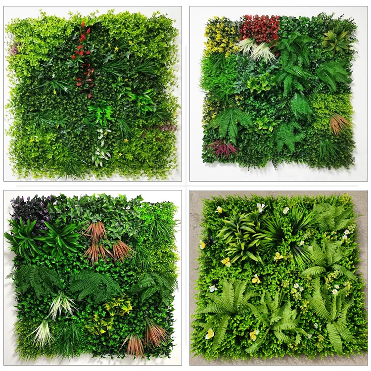 Anti Uv Artificial Green Plant Covering Wall for Indoor Outdoor Grass Wall Artificial Green Wall for Home Garden