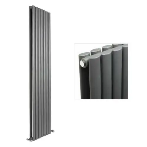 Vertical Heating Water Designer Oval  Radiator Anthracite/White/Black