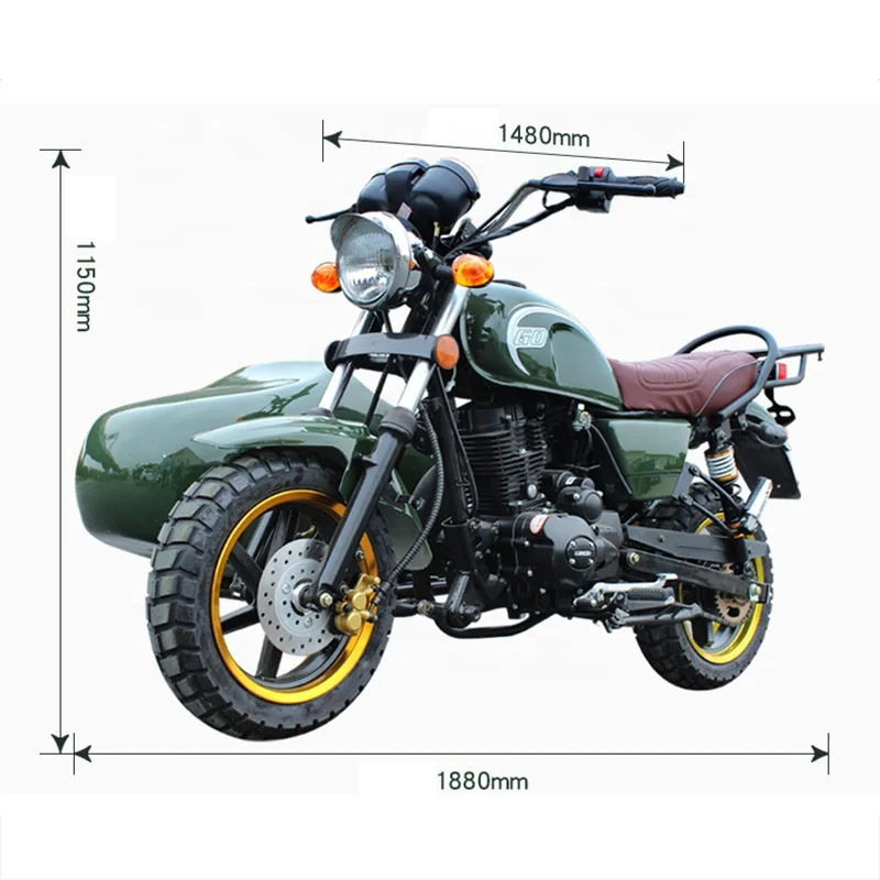200CC High Quality Adult Vintage tricycle three wheel side car motorcycle