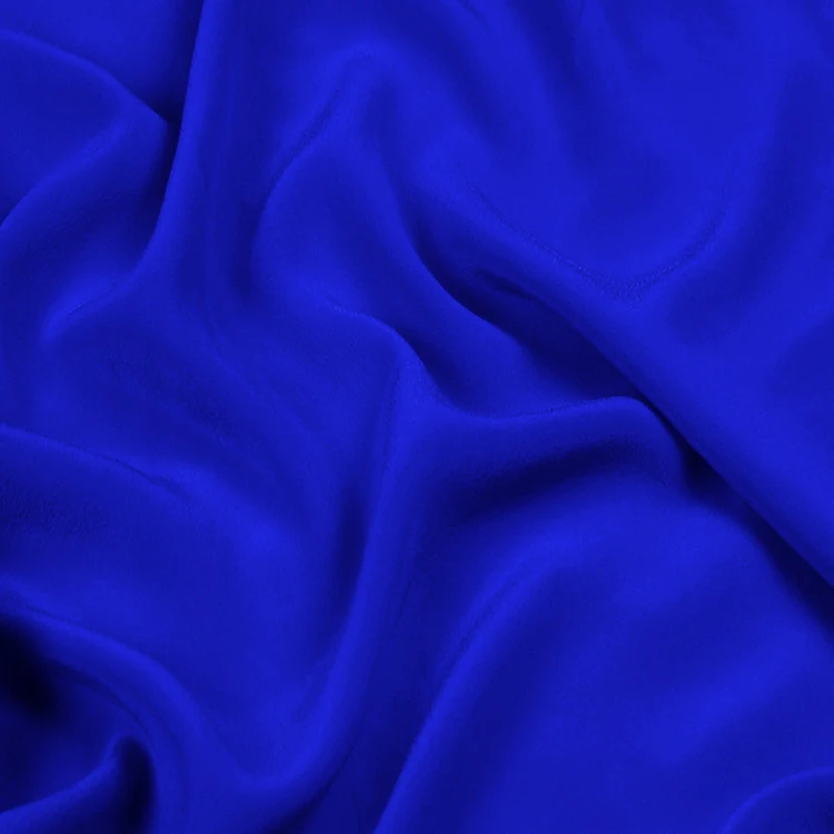 Italian silk fabric 16mm silk crepe de chine 140cm width No.11 royal blue color for sleepwear, wedding dress.