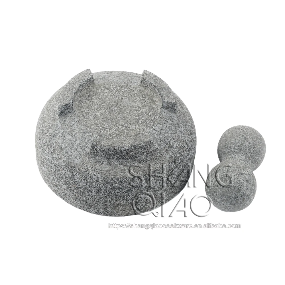 Top Selling Natural Granite Molcajete Tejolote Guacamole Mortar and Pestle Mexican Molcajete