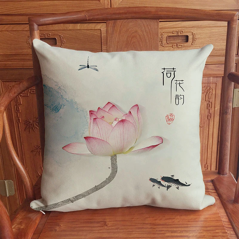 Home decoration Simply style Custom Pattern size shape silk washed throw Pillow case for living room bedroom