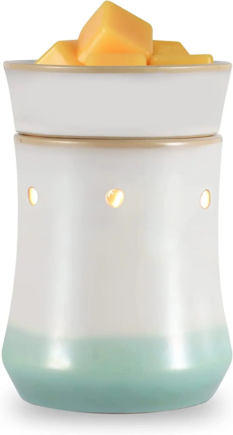Ceramic Wax Warmer Melter for Scented Wax or Essential Oil for Wax Melts Inremovable Tray Elegant Style Fragrance Burner Heater