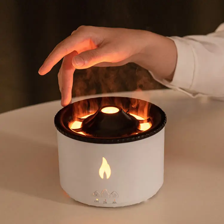 New 3d Fire Usb Humidifier Essential Oil 230ml Flame Aroma Diffuser Portable Air Humidifier With Simulation Flame Night Lig