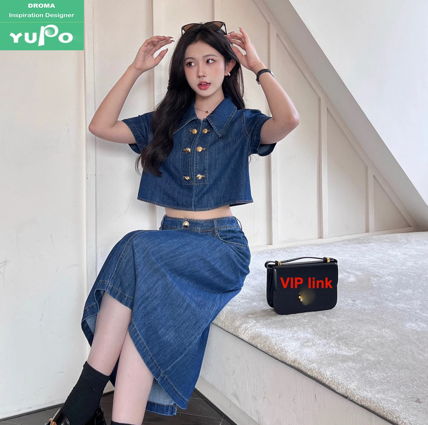 Droma 2024 summer inspired designer lovely 1 in 1 famous logo print high quality short sleeve 100 cotton t shirt