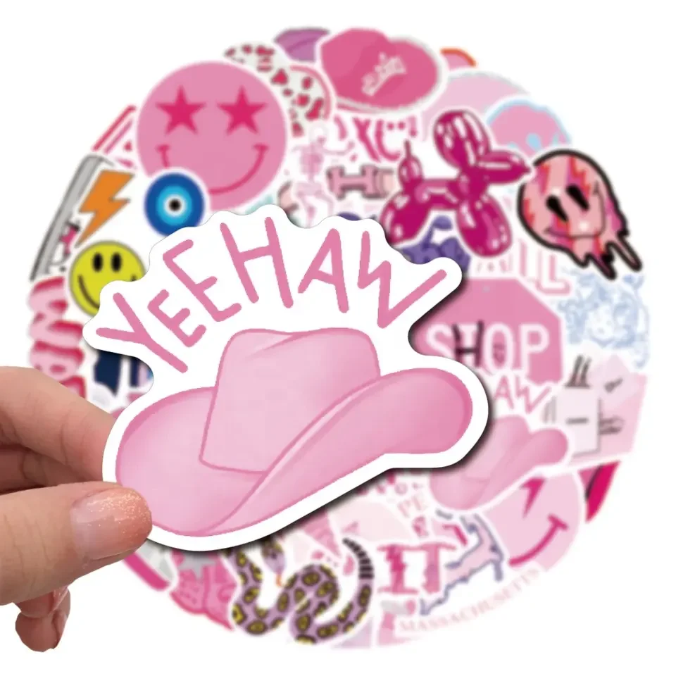 NO MOQ Custom Stickers Waterproof Die Cut Logo Anime Adhesive Vinyl PVC Stickers For Guitar Luggage Decoration