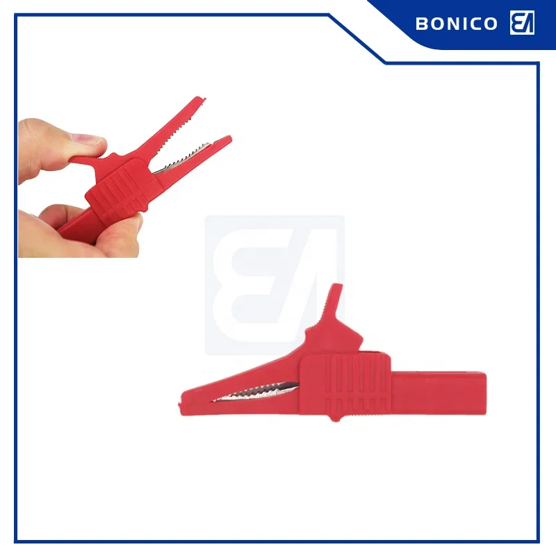 32A 84MM Nickel Plated Brass Nylon Material PVC Insulated Test Dolphin Clip