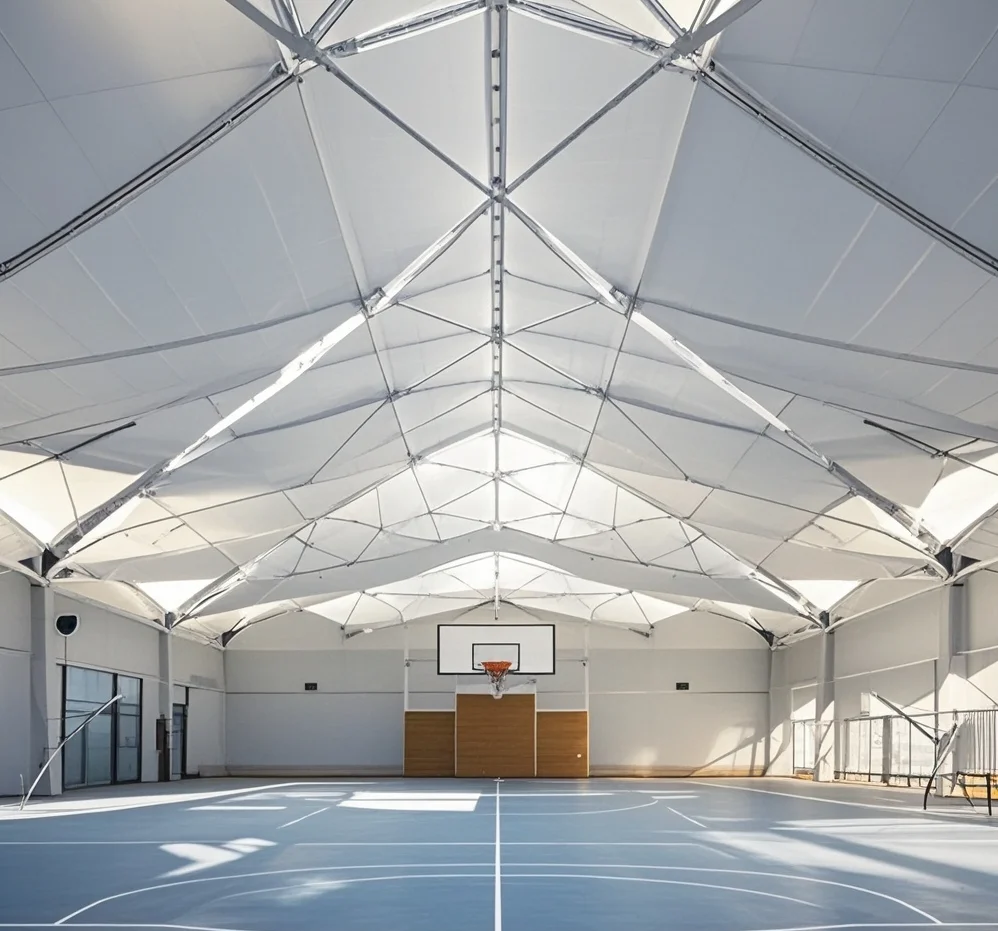 Basketball Court Environmental Protection Air Film Membrane Structure Building Dome Architecture