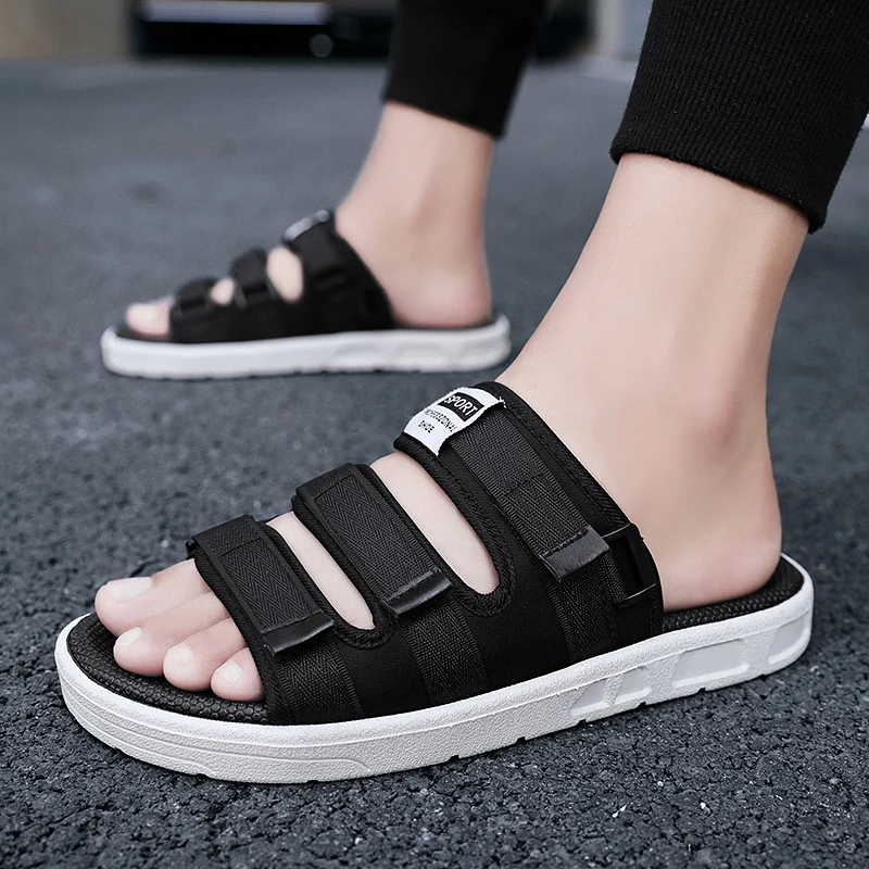 Summer sandals large size 45 46 beach shoes non slip dual purpose slippers