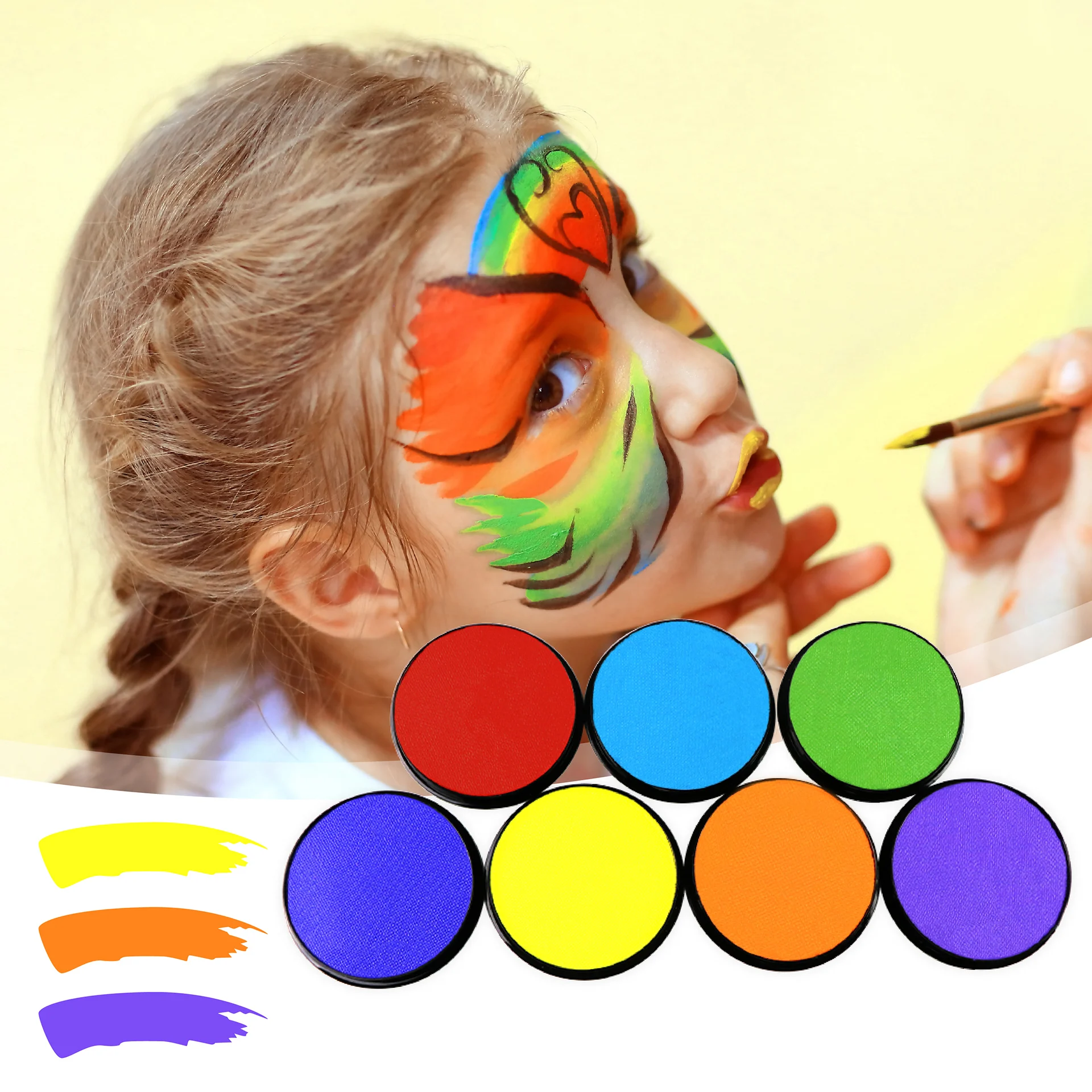 GP Wholesale professional body face paint water based gold Black white color face paint 30g multi-color body painting suppliers