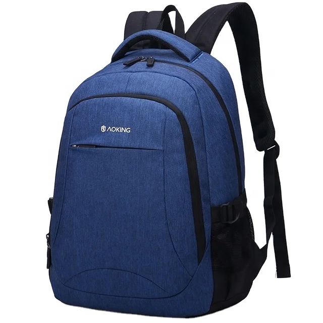Aoking waterproof everyday carry on plain men business school backpack