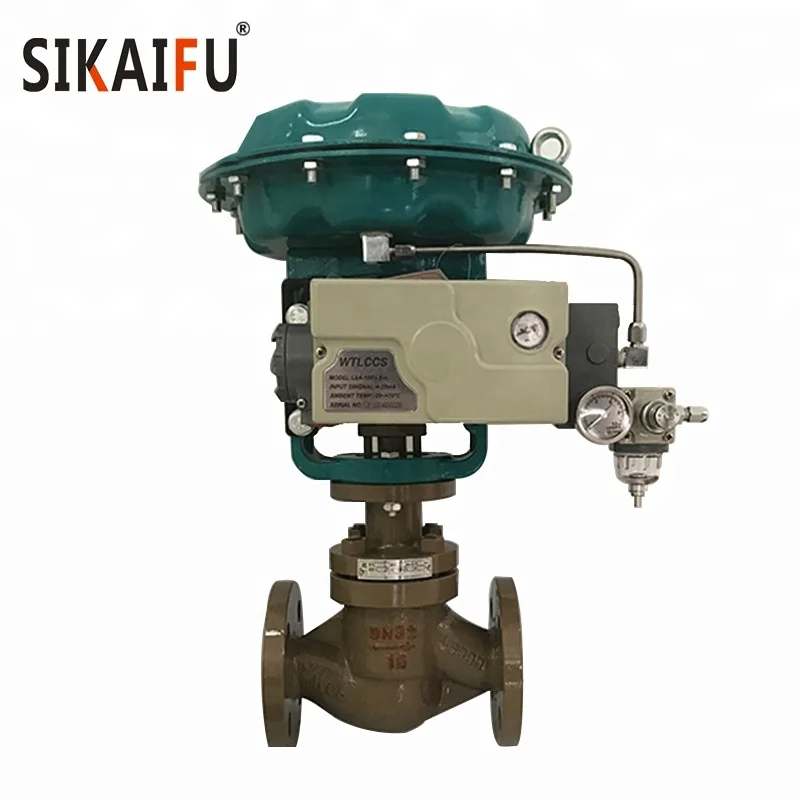 DN50 Single Seat Pneumatic Actuator Control Valve with Positioner