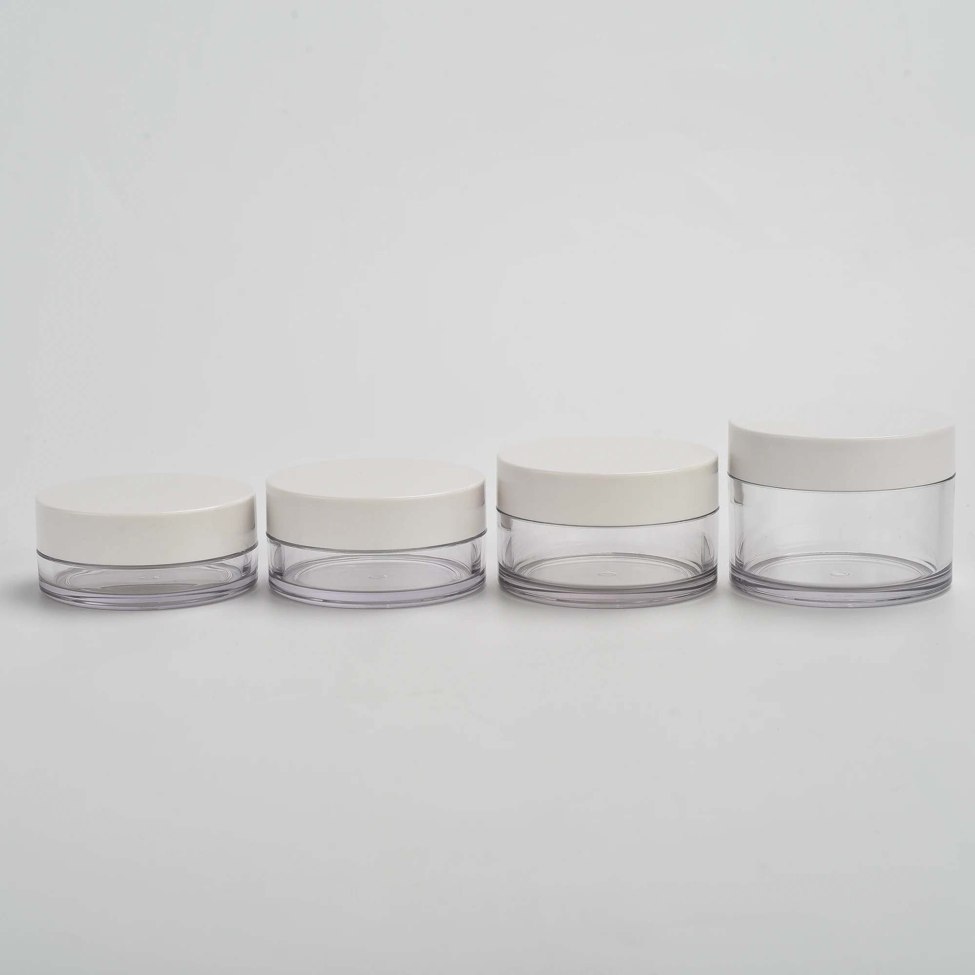 Factory manufacturer Various capacities plastic PETG cosmetic cream jar with lid