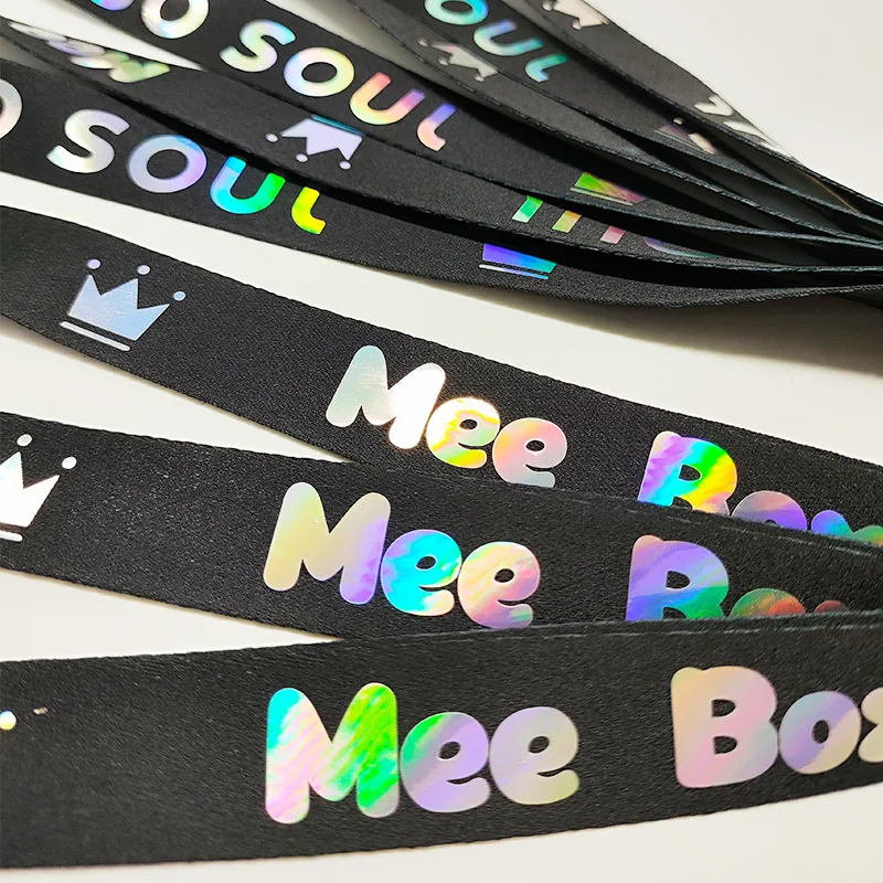 custom logo lanyard Neck Strap Sublimation Woven Neck Blank White Nylon Lanyards With Logo Custom Polyester Lanyard