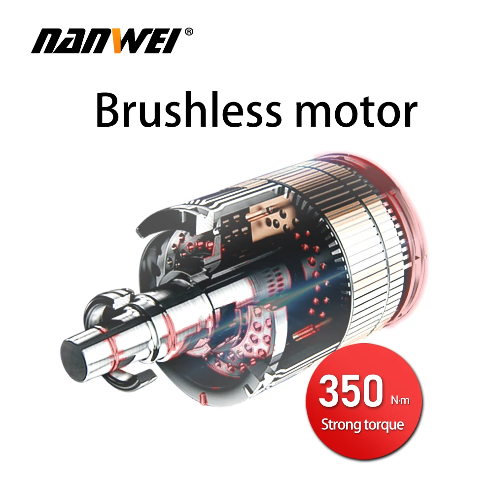 Brushless cordless Electric Impact Wrench 21V Wrench Socket Li-ion Battery Hand Drill Installation Power Tools Variabl