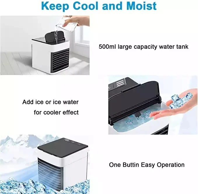factory price small air conditioner mini fan home dormitory office air coole Desktop Mini 3 in 1 Water Air Cooler car fan