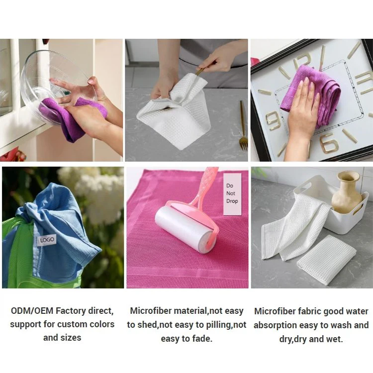 Wholesale Price Quick Dry Car Washing Towels Skin-Friendly Microfiber Waffle Weave Towel For Kitchen Cleaning