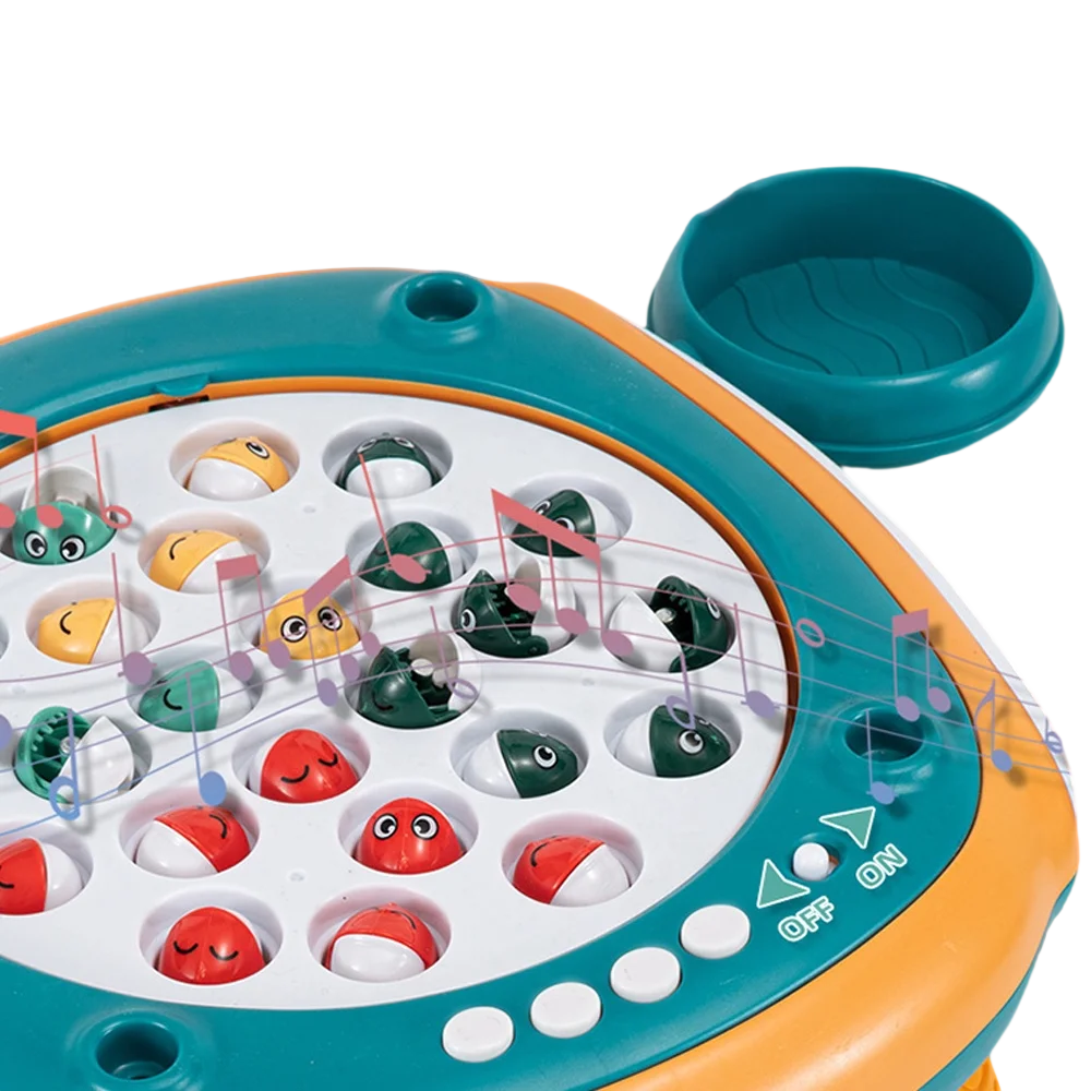 2025 circulation rotating fishing toy  electric multifunction table educational game mini fishing toy