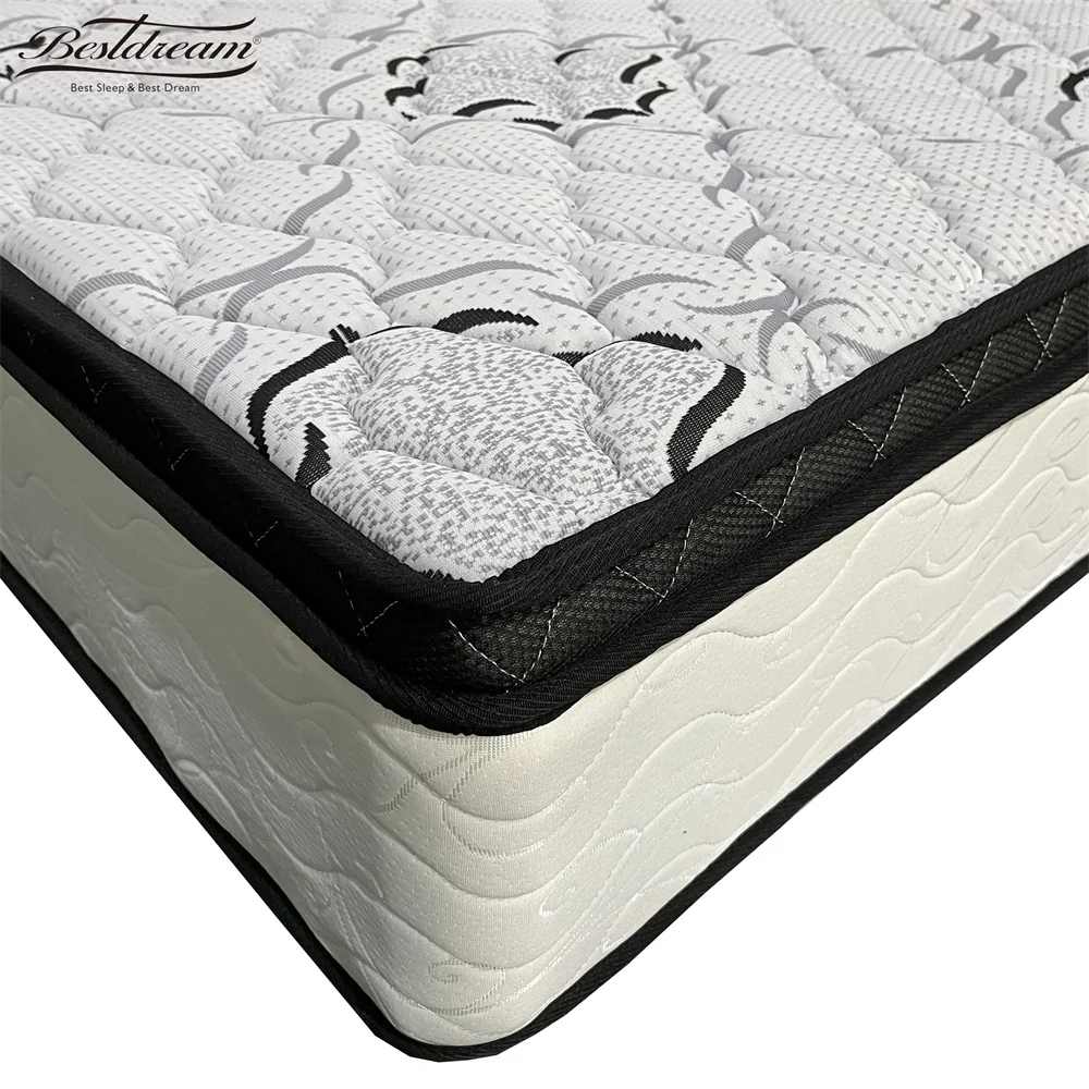 Foshan Factory low price Mattress Europe Top Vacuum pack King Size Pocket Spring Mattresses