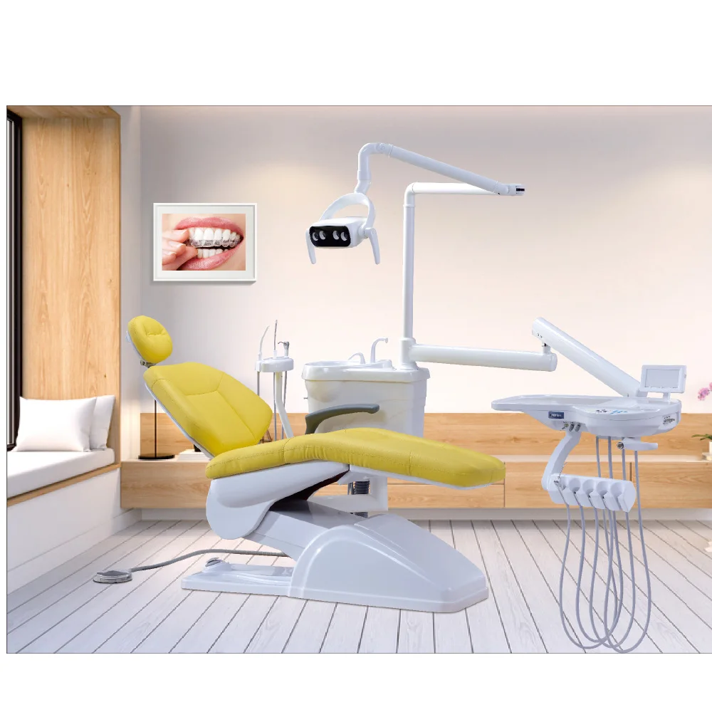 Factory Design Hydraulic Dental Unit Led Light 24 volt Dental Chair Manufacturer Fauteuil Dentaire Dental Chairs Full Set