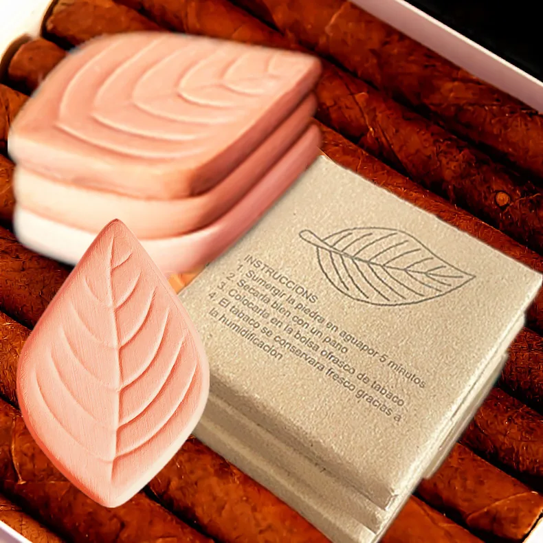 Reusable Leaf Clay Cigar Humidifier Tobacco Humectant Water Stone Clay Humidifying Stone to Keep Moist
