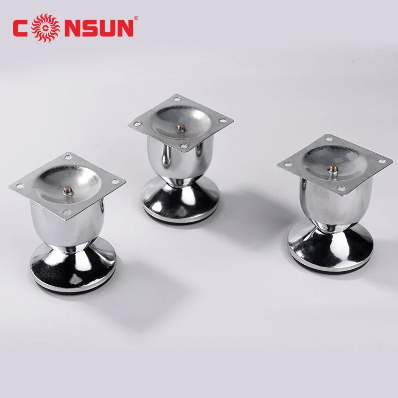 New design  Furniture Accessories wine glass cup-shaped shape adjustable legs iron plating furniture iron sofa table foot