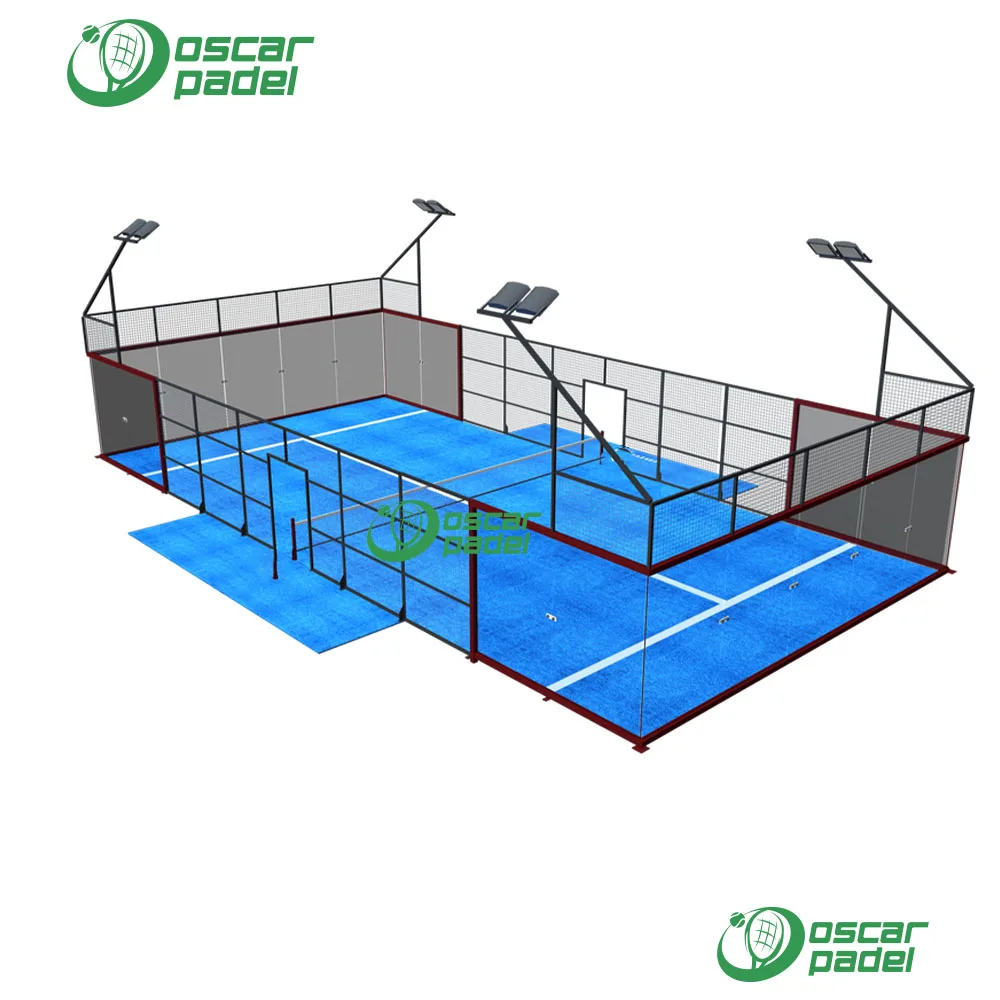 2023 Hot Sale Panoramic Padel Tennis Court Paddle Tennis Court Factory Sales with CE Certified Tempered Glass for Safety
